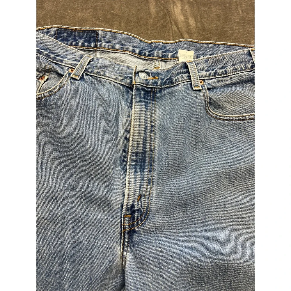 Levi's 550 Relaxed Fit Men's Jeans W40‎ L30 Blue Denim Casual Classic black bat